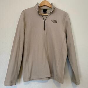 North Face Quarter Zip Fleece Mens Size Medium Normcore Gorpcore Granola Beige